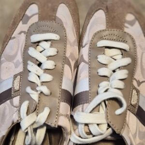 Coach Beige and Brown Sneakers